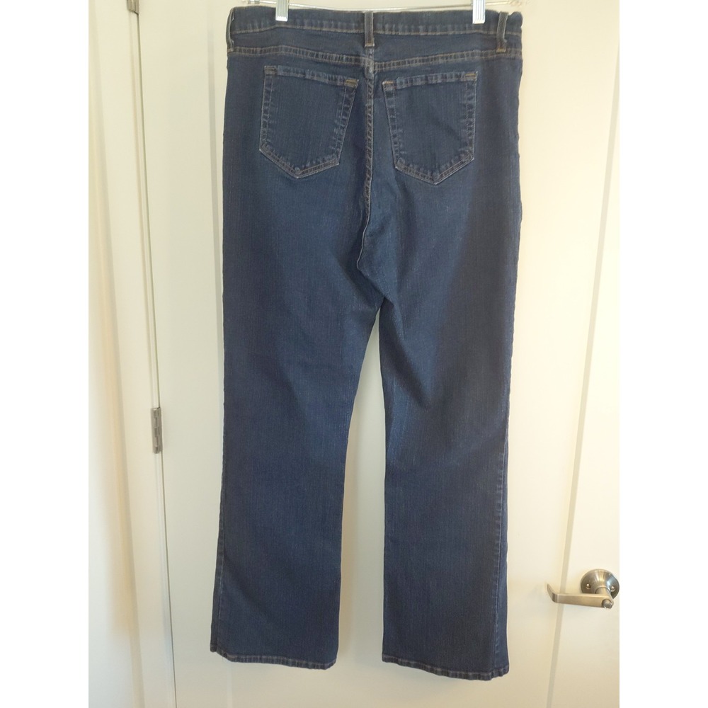 NYDJ Tummy Tuck Jeans Women's Size 18 Blue Denim Wide Leg Boho Western Y2k - Picture 4 of 11